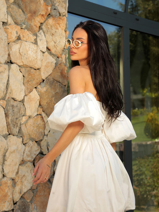 Sommer Damenkleid Für Hochzeit - Taufe Weiß