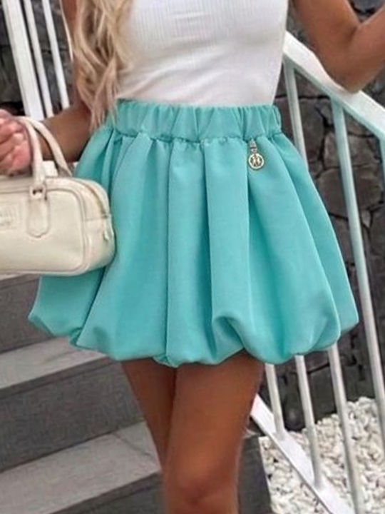 Πλισέ Mini Φούστα Turquoise