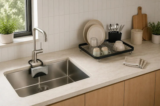 Umbra Sinkin Metallic White Sink Strainer