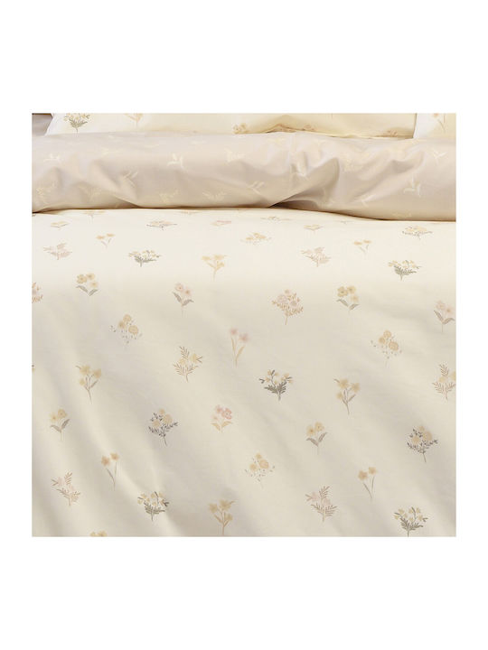 Melinen Baumwolle Bettbezug Übergröße 225x245 Spring Beige