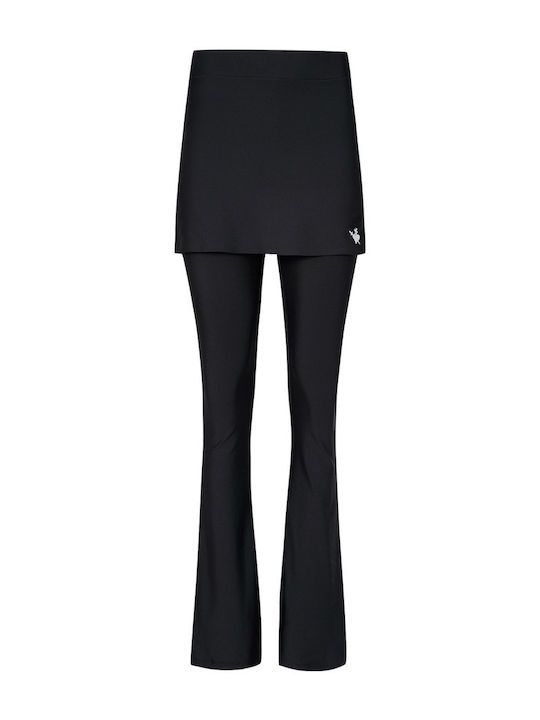 High Waist Flared Sweatpants Black