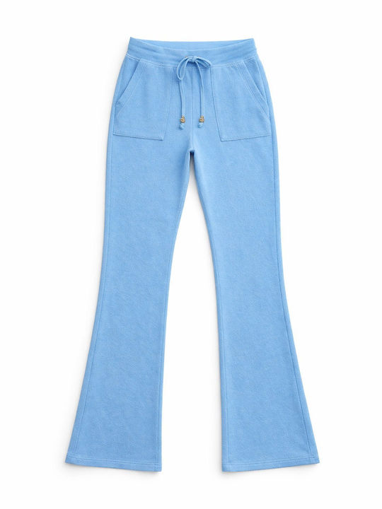 Pantaloni Trening Cu Pantaloni Evazați Albaștri