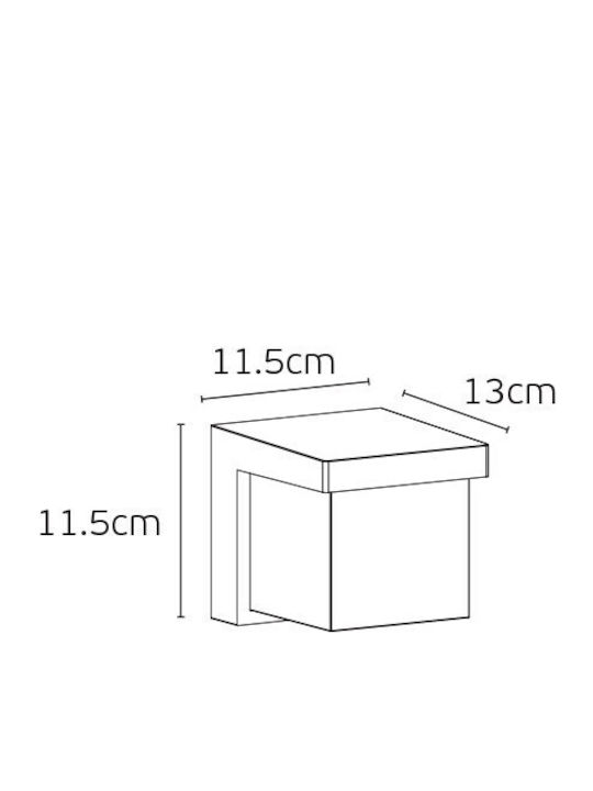 VK Lighting Стенен Външен Осветител LED IP65 с Топла Бяла Светлина