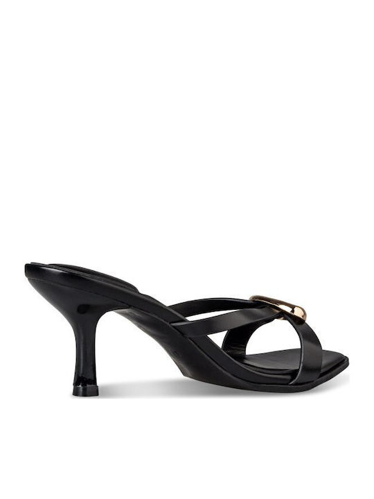Mules with Thin Heel in Black Colour