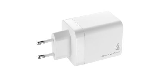 Troika GaN Wireless Charger with USB-A Port and USB-C Port 35W Power Delivery White (Power Pull 35)