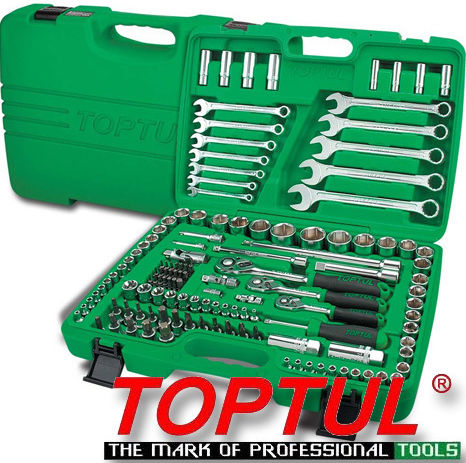 Toptul Ratschen- & Steckschlüssel-Sets 1\2" & 1\4" & 3\8" 130Stück