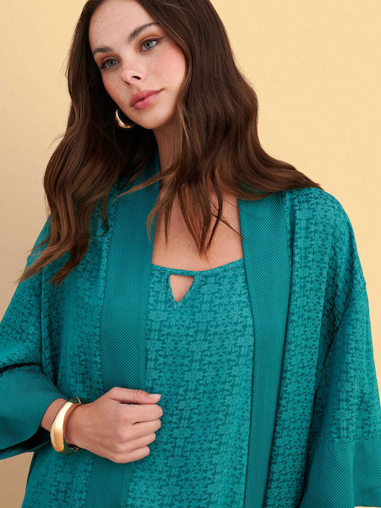 Attrattivo Damen Kimono Blau