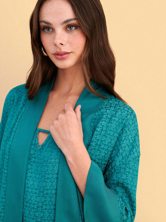 Attrattivo Damen Kimono Blau