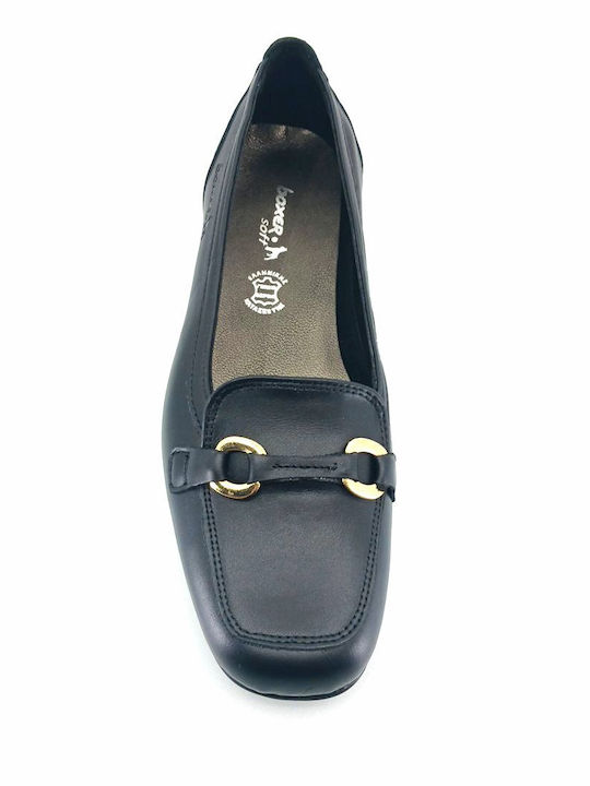 Δερμάτινα Γυναικεία Loafers σε Μαύρο Χρώμα