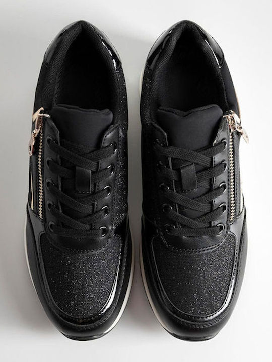 Γυναικεία Flatforms Sneakers Μαυρο
