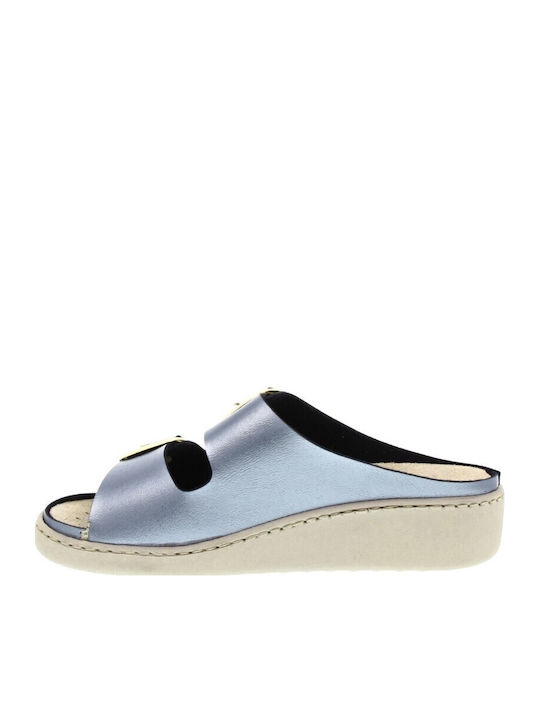 Anatomic Leather Women's Light Blue Slippers