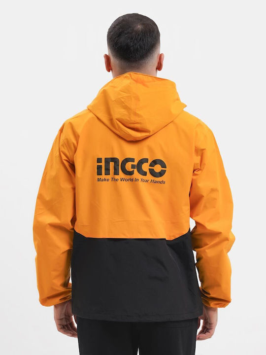 Adiavroxo (Work Aprons & Sleeves) Work Jacket with Hood Yellow