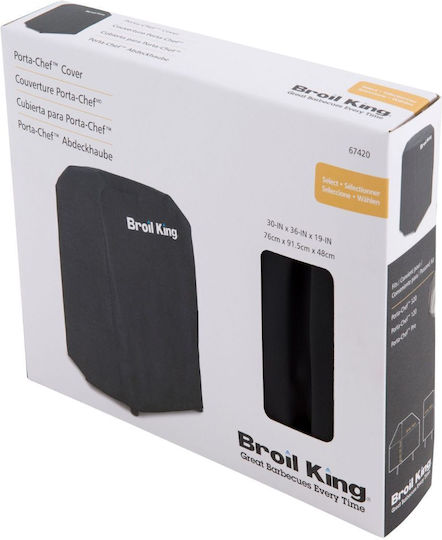 Broil King Grill Cover Black Compatible with the Porta-Chef 320 from Polyester 76cmx48cmx91.5cmcm
