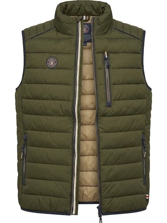 Vestă Puffer Fără Mâneci Impermeabilă și cu Protecție Împotriva Vântului Forest Night
