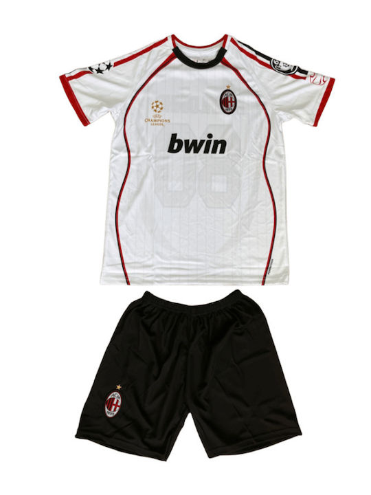 Kids Football Set Ronaldinho Milan 2006-2007 Champions League White Balón De Oro Unisex White Ab8105