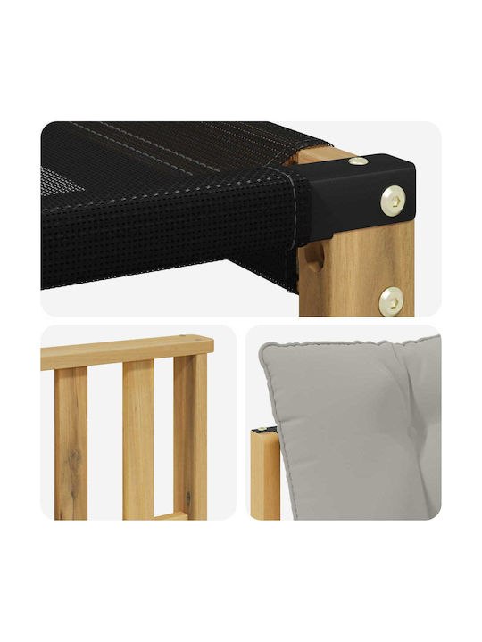 Ecksofa Outdoor Hölzernes mit Kissen 327x168.5x73cm
