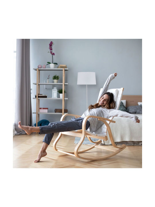 Relaxdays Floor Lamp H148.5xL40cm with Socket for E27 Bulb White