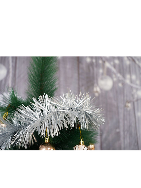 Alista Home Weihnachtsgirlande Kunststoff Silber 9x200cm