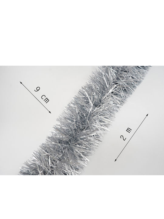 Alista Home Weihnachtsgirlande Kunststoff Silber 9x200cm