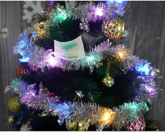 Alista Home Christmas Illuminated Plastic Silver Garland 5x200cm