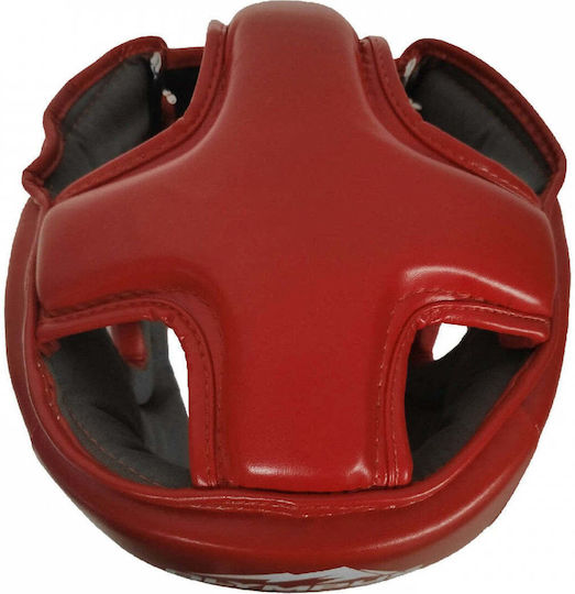 Olympus Sport Boxing Helmet Adult Open Face Synthetic Leather Red