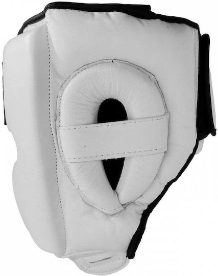 Olympus Sport Boxing Helmet Adult Open Face Leather White
