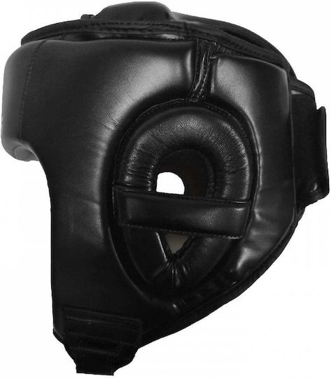 Olympus Sport Boxing Helmet Adult Open Face Synthetic Leather Black