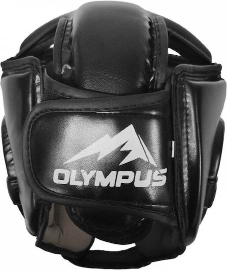 Olympus Sport Boxing Helmet Adult Open Face Synthetic Leather Black