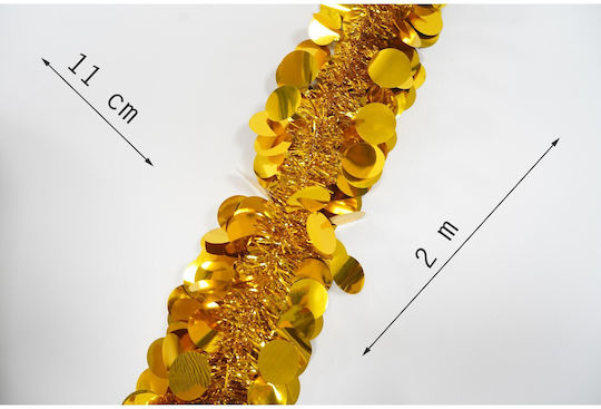 Alista Home Christmas Garland Plastic Gold 11x200cm