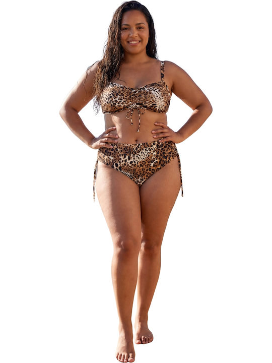 Set Bikini with Light Padding Animal Print Leopard