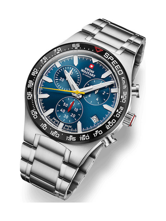 Swiss Military by Chrono Herrenuhr mit Batteriemechanismus und Metall-Armband Swiss Military by Chrono Herrenuhr mit Batteriemechanismus und Metall-Armband