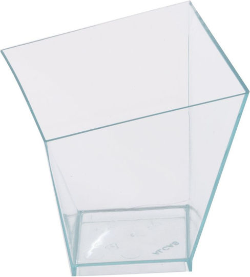 Orion Set of 12 Plastic Disposable Containers with 120ml Capacity Transparent