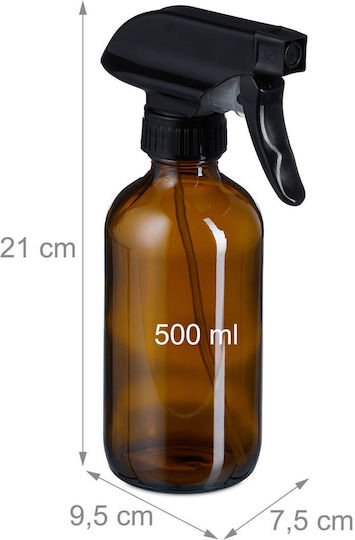 Relaxdays Set 4 Amber Glass Spray Bottles