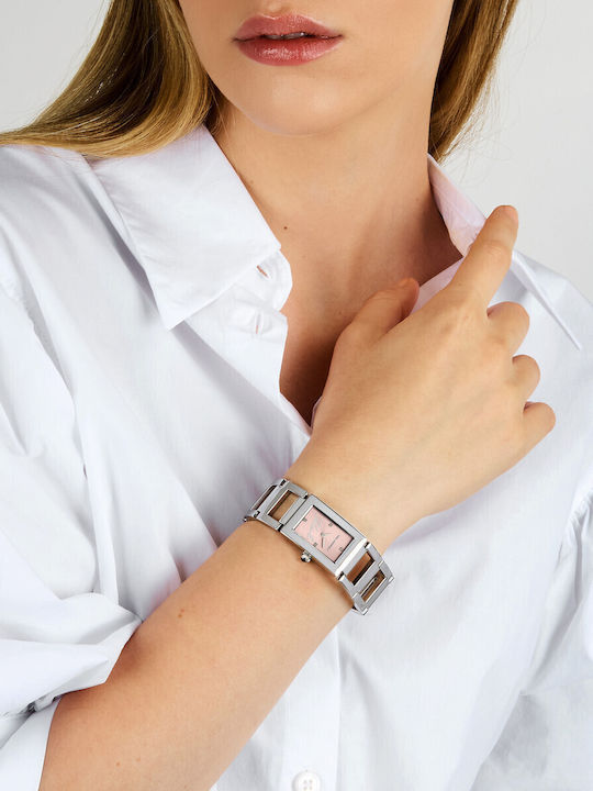 Karl Lagerfeld Womens Watch Battery with Silver Metal Bracelet