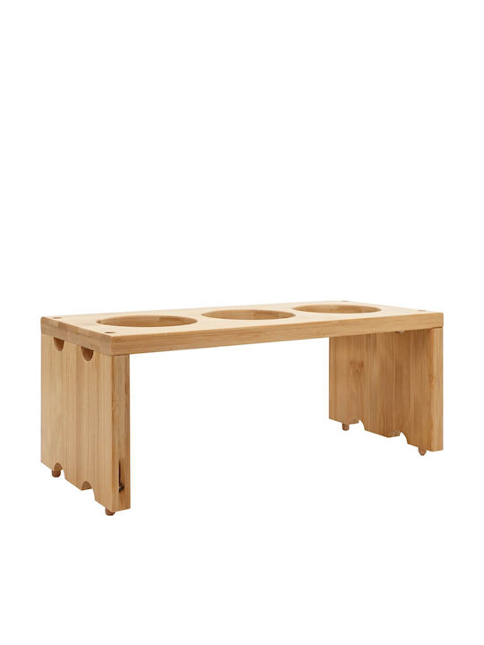 vidaXL Καλάθι Κάβα Ποτών Ξύλινη με Ρόδες Καφέ 65x40.5x76.5εκ.