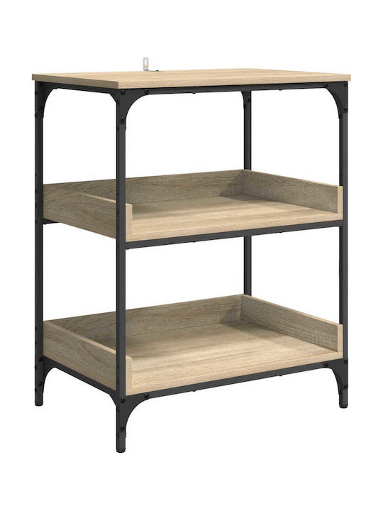 vidaXL Τρόλεϊ Κουζίνας Ξύλινο 3 Θέσεων Καφέ 60x41x80.5cm