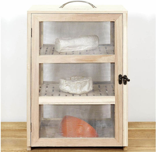 The Home Deco Factory Suport De Masă Din Lemn Pentru Dulap De Depozitare A Alimentelor Cu 3 Rafturi Din Lemn 28x24x39cm Bej