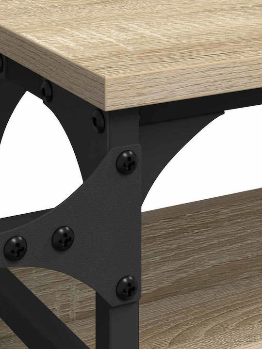 vidaXL Wooden Kitchen Trolley 3 Tiers Brown 53x20x76cm