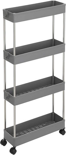 Songmics Τρόλεϊ Πλαστικό 4 Θέσεων Γκρι KSC008G01 Songmics Τρόλεϊ Πλαστικό 4 Θέσεων Γκρι KSC008G01