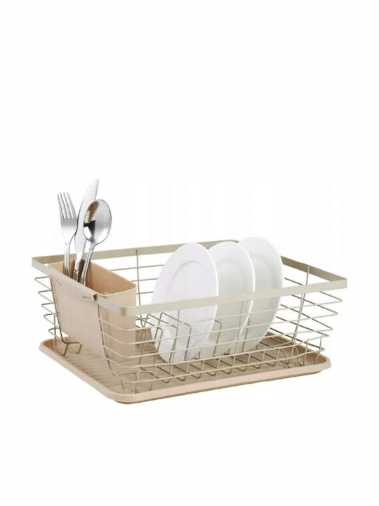 KING Hoff Metallic Beige Sink Strainer 36.3x30.2x14.5cm
