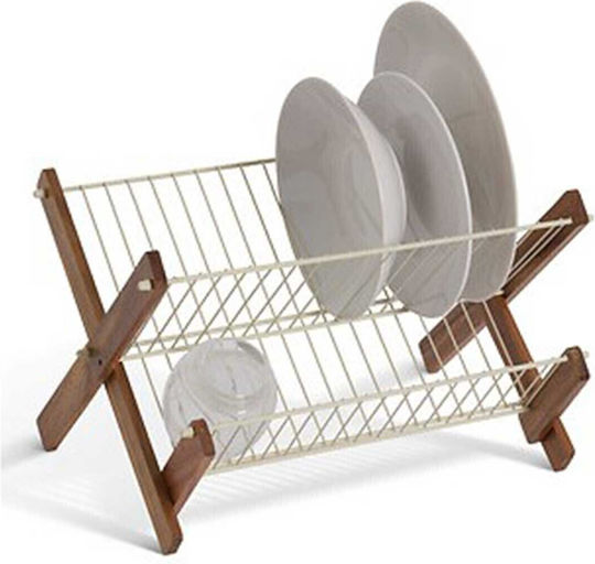 Marva Στραγγιστήρι Νεροχύτη Ξύλινο Μπεζ 38x27x26cm