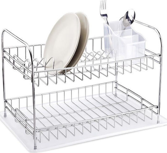 Tekno-Tel Στραγγιστήρι Νεροχύτη Μεταλλικό Ασημί 48x33x32cm Tekno-Tel Στραγγιστήρι Νεροχύτη Μεταλλικό Ασημί 48x33x32cm