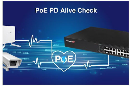 Edimax IGS-5218PLC Управляем L2 PoE+ Превключвател с 16 Gigabit (1Gbps) Ethernet порта