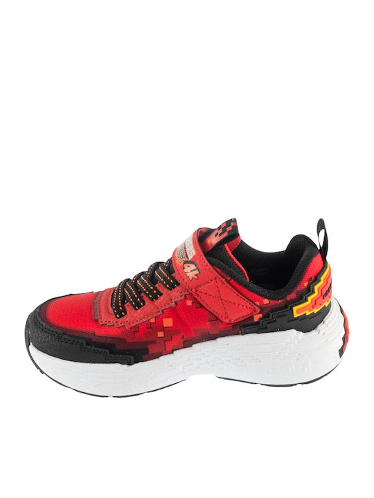 Mega-craft 4k Kids Sneakers with Hoop & Loop Closure Red