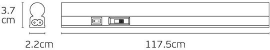VK Lighting LED Bulb 18W 117.5cm Warm To Cool White 1800lm Dimmable