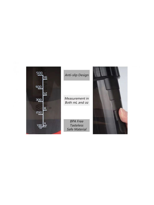 Proteinshaker 500ml Kunststoff Weiß