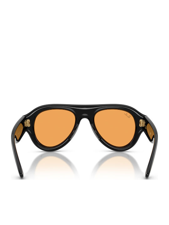 Ray Ban Унисекс Слънчеви Очила с Черна Пластмасова Рамка и Черни Стъкла