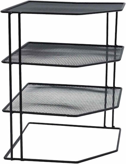 Uncle George Tabletop Metal Rack 22x22x30cm Black