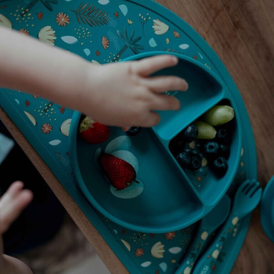 Sassi Junior Sassi Junior Baby- und Kleinkinder-Teller und -Schüsseln Kinderteller aus Silikon Blau