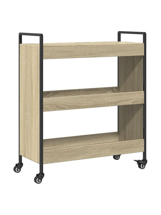vidaXL Ραφιέρα Κουζίνας Ξύλινη 3 Θέσεων Καφέ 70x30x82cm